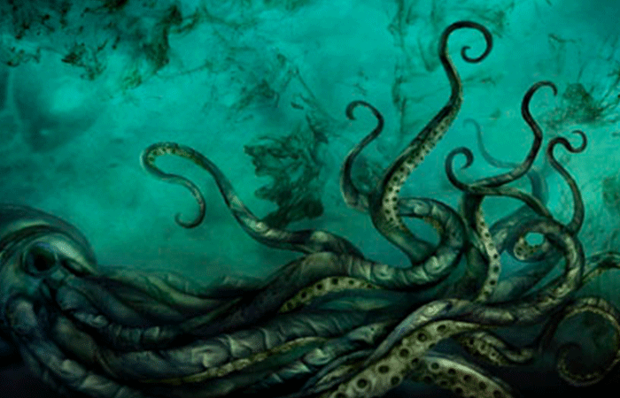 Kraken Limited Edition cover art, Subterranean Press - Vincent Chong